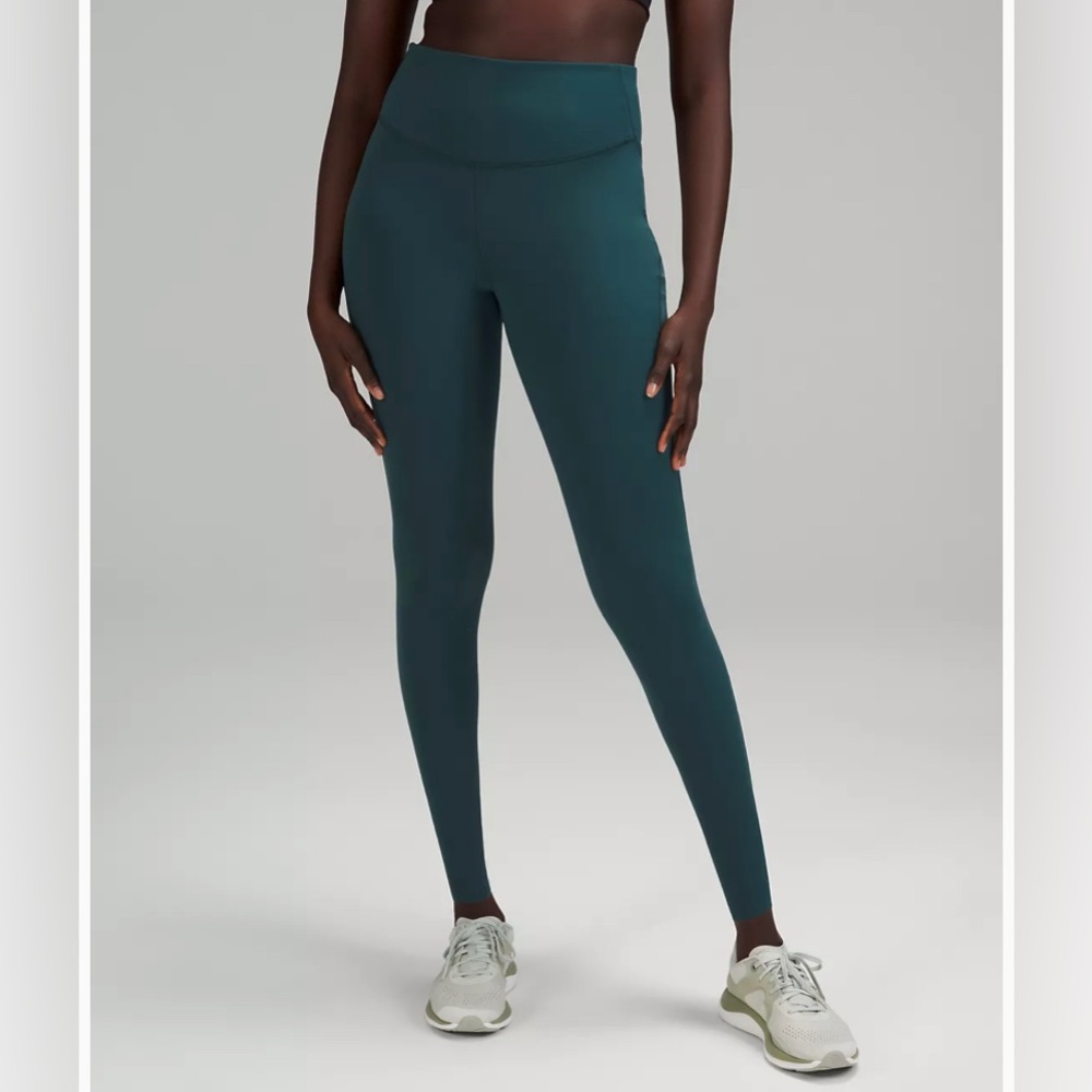 Dark Green Wunder Under Train Lululemon Leggings